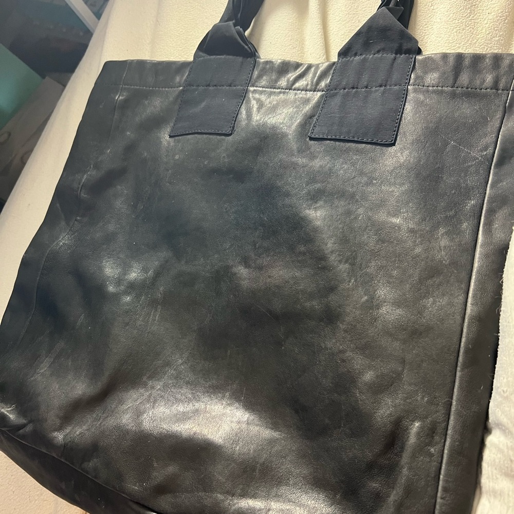 Black Authentic Soft Leather LANVIN Tote bag Black 2200373199402 - Picture 5 of 6